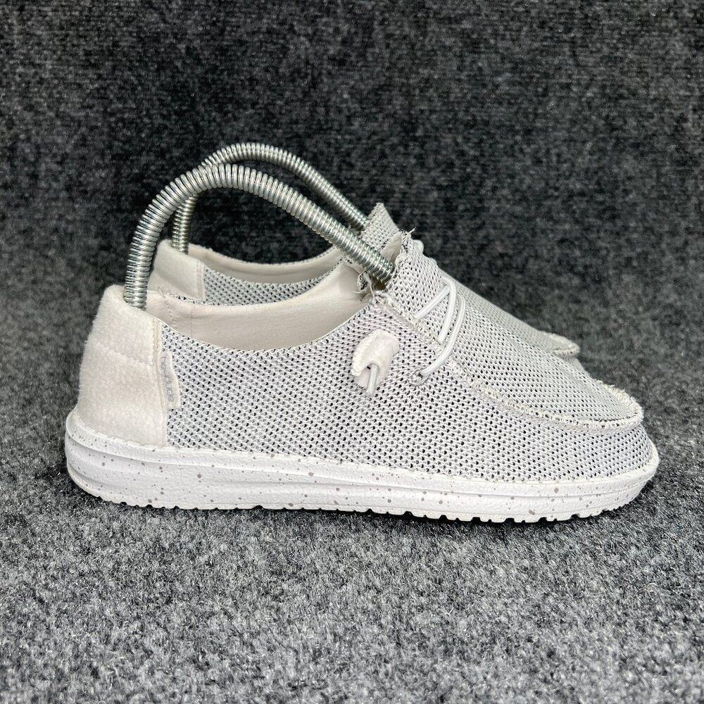 Hey Dude Wendy Shoes Women's 5 Sox Stone White Slip On Casual Stretch Sneakers